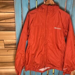 Southern Marsh Fieldtec hooded windbreaker jacket size large orange full zip